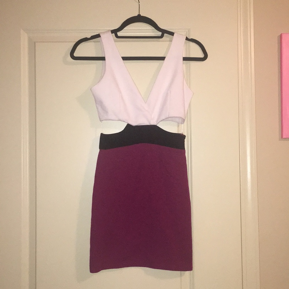 Pink and white tight dress